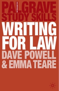 صورة الغلاف: Writing for Law 1st edition 9780230236448
