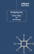 Studying Law - Askey, Simon; McLeod, Ian
