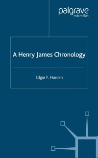 Cover image: A Henry James Chronology 9781403942296