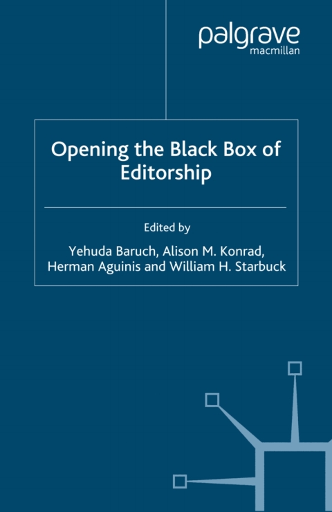 Cover image for book Opening the Black Box of Editorship