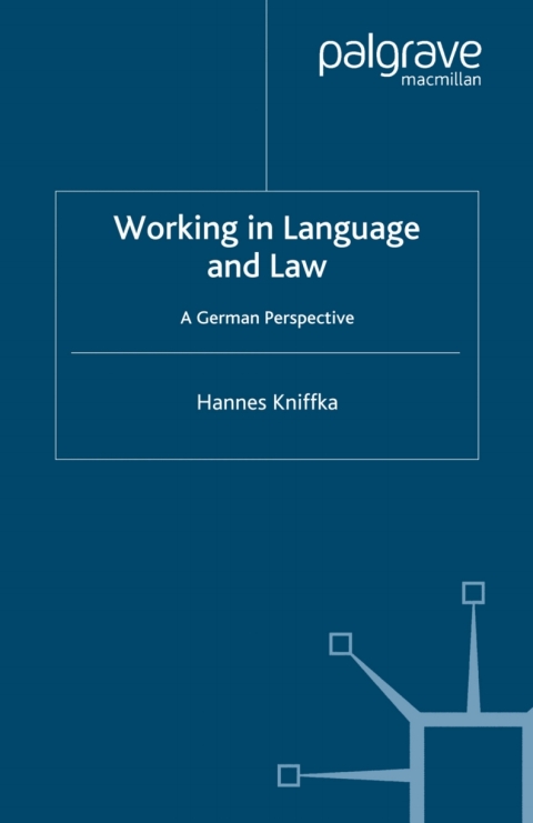 Cover image for book Working in Language and Law
