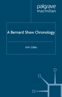 Titelbild: A Bernard Shaw Chronology 9780333633274