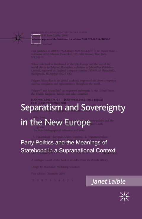 Cover image for book Separatism and Sovereignty in the New Europe