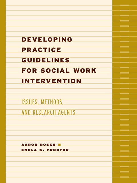 Cover image for book Developing Practice Guidelines for Social Work Intervention