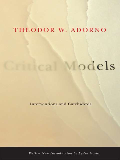 Cover image for book Critical Models