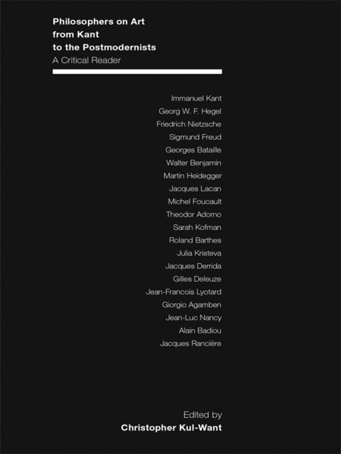 Cover image for book Philosophers on Art from Kant to the Postmodernists