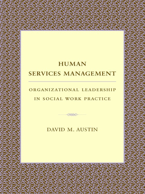Cover image for book Human Services Management