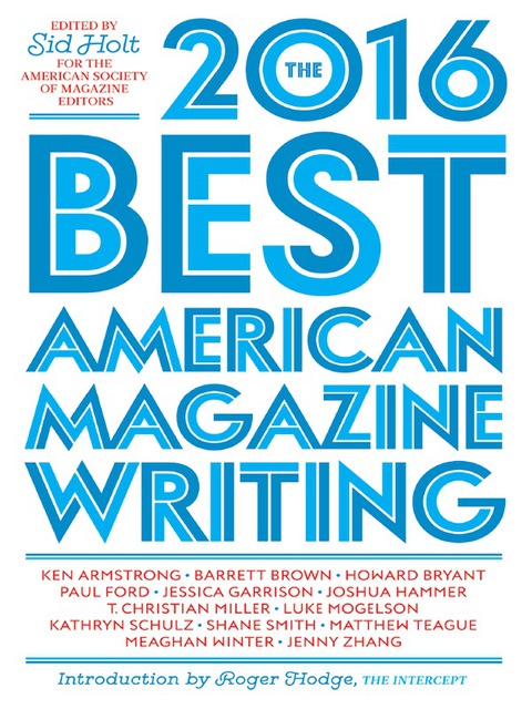 Cover image for book The Best American Magazine Writing 2016