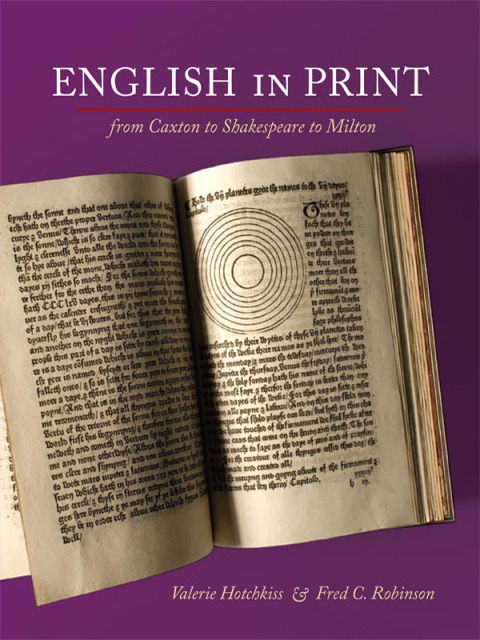 Cover image for book English in Print from Caxton to Shakespeare to Milton