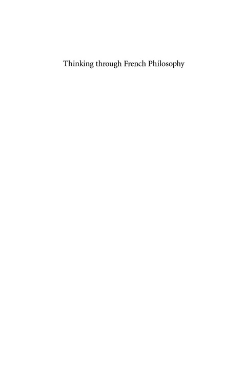 Cover image for book Thinking through French Philosophy