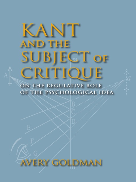 Cover image for book Kant and the Subject of Critique