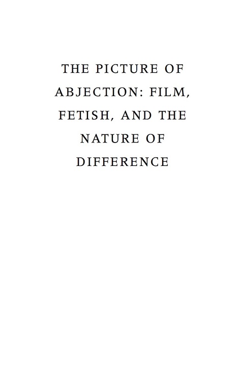 Cover image for book The Picture of Abjection