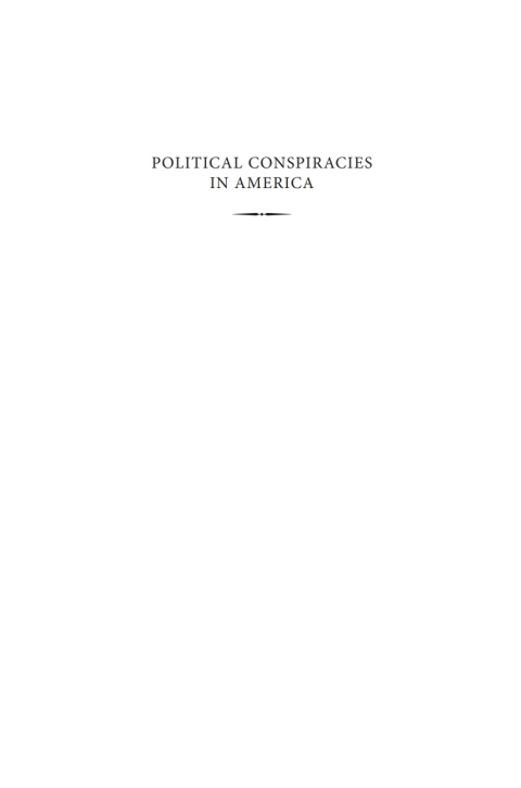 Cover image for book Political Conspiracies in America