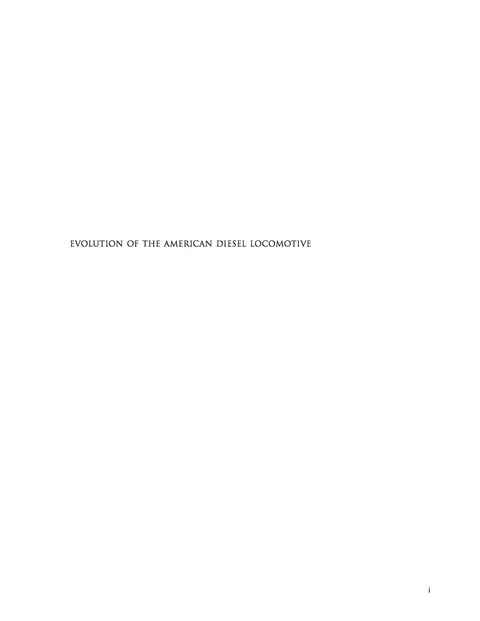 Cover image for book Evolution of the American Diesel Locomotive