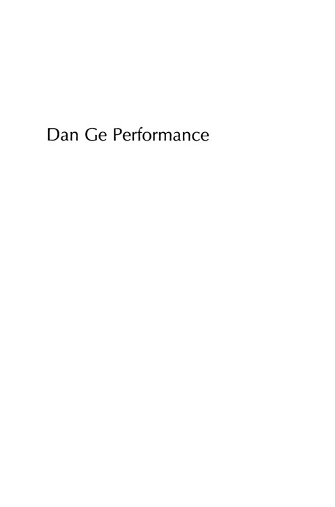 Cover image for book Dan Ge Performance