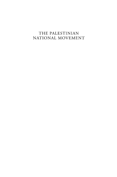 Cover image for book The Palestinian National Movement