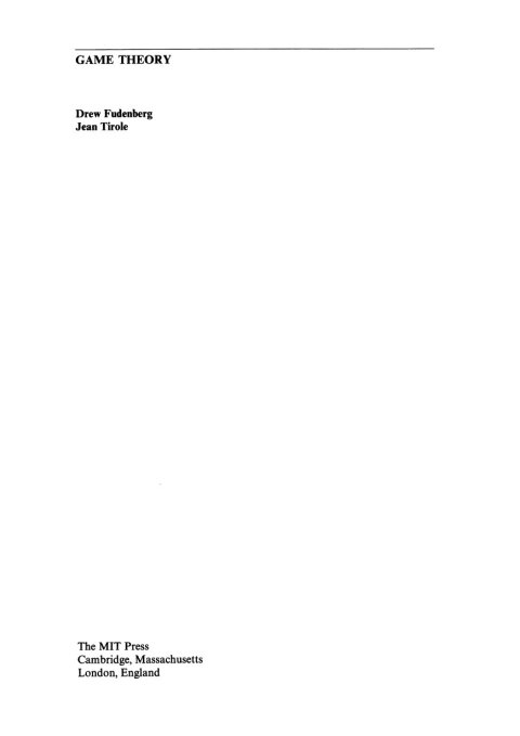 Cover image for book Game Theory