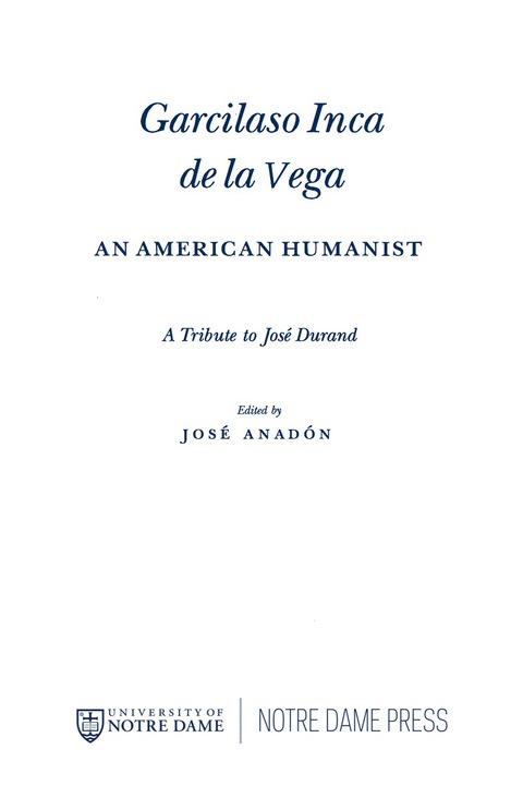 Cover image for book Garcilaso Inca de la Vega
