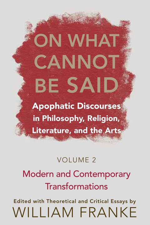 Cover image for book On What Cannot Be Said