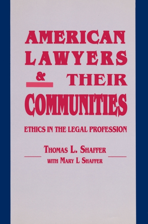 Cover image for book American Lawyers and Their Communities