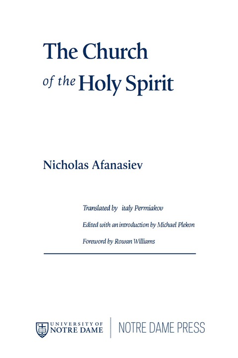 Cover image for book The Church of the Holy Spirit