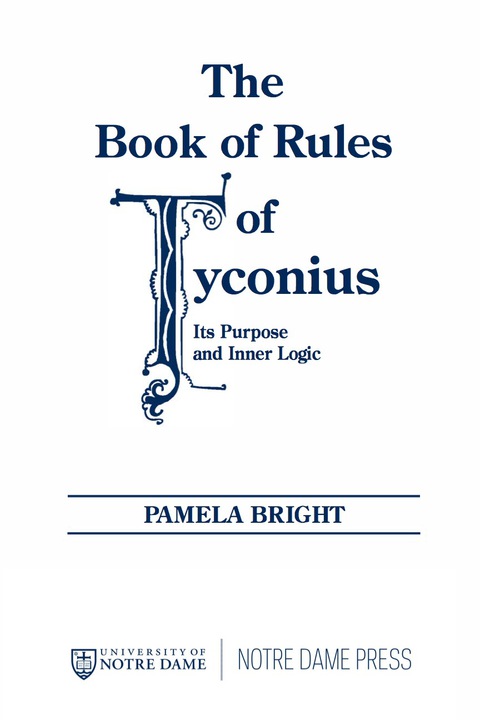 Cover image for book Book of Rules of Tyconius, The