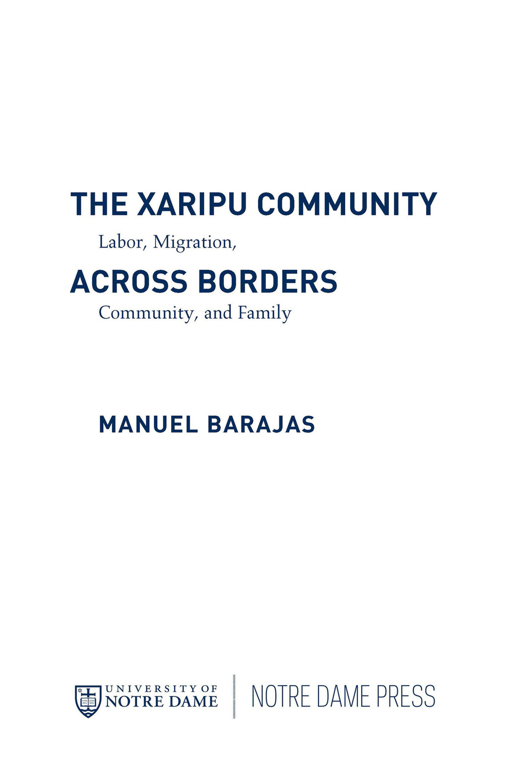 Reflowable The Xaripu Community across Borders; $31.07