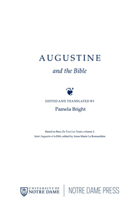 Titelbild: Augustine and the Bible 9780268006556