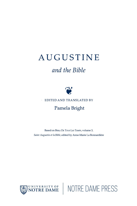 Cover image for book Augustine and the Bible