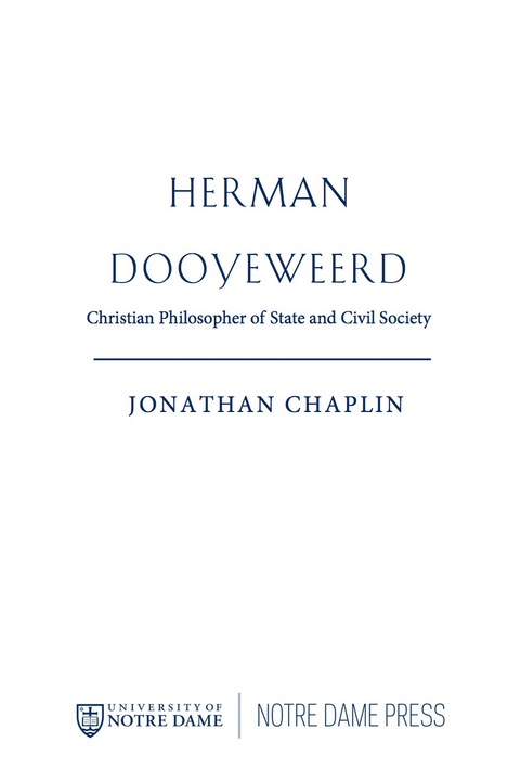 Cover image for book Herman Dooyeweerd