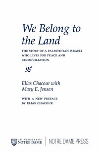Cover image: We Belong to the Land 9780268019631