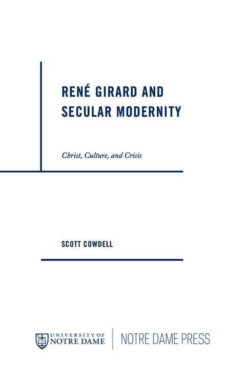 Cover image for book René Girard and Secular Modernity