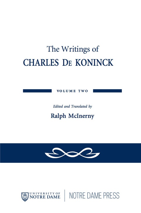 Cover image for book The Writings of Charles De Koninck