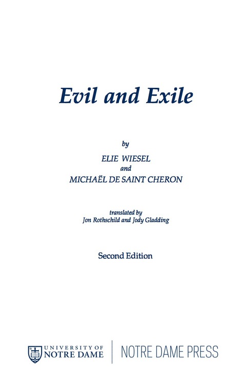 Cover image for book Evil and Exile