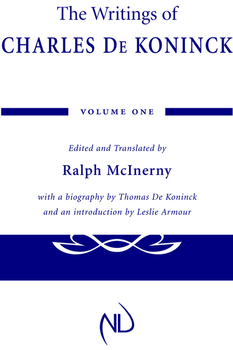 Cover image for book The Writings of Charles De Koninck