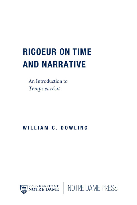 Cover image for book Ricoeur on Time and Narrative