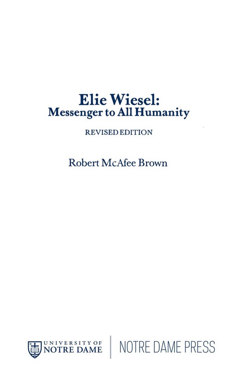 Cover image for book Elie Wiesel