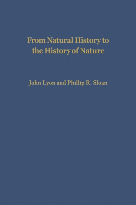 Cover image for book From Natural History to the History of Nature