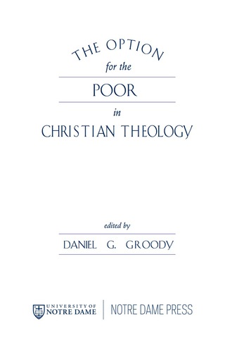 The Option for the Poor in Christian Theology