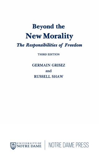 Beyond the New Morality