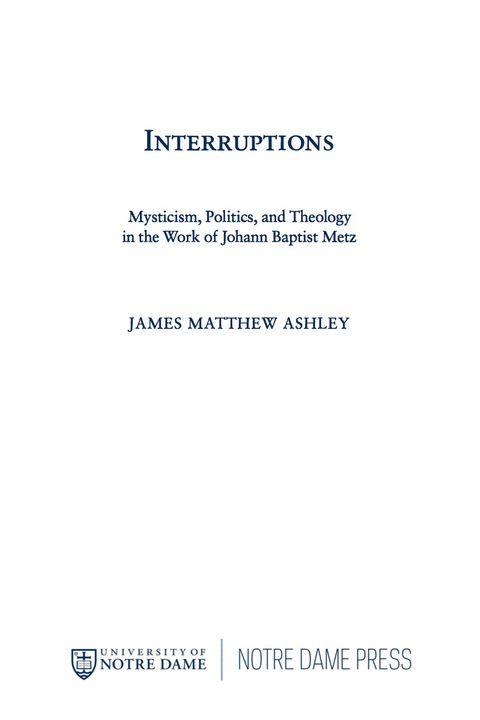 Cover image for book Interruptions