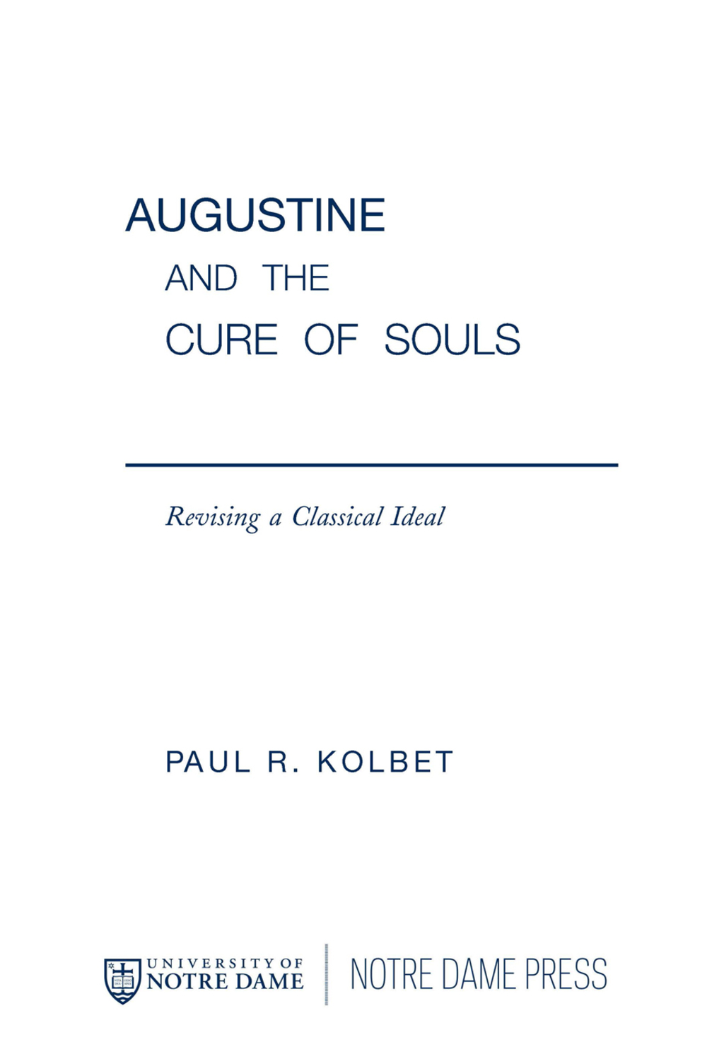 Reflowable Augustine and the Cure of Souls; $44.39
