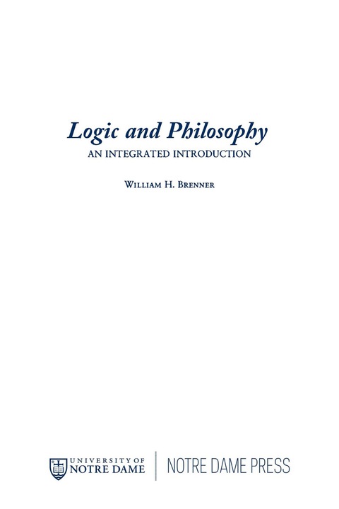 Cover image for book Logic and Philosophy