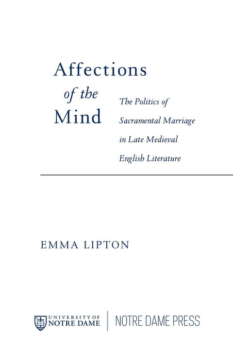 Cover image for book Affections of the Mind