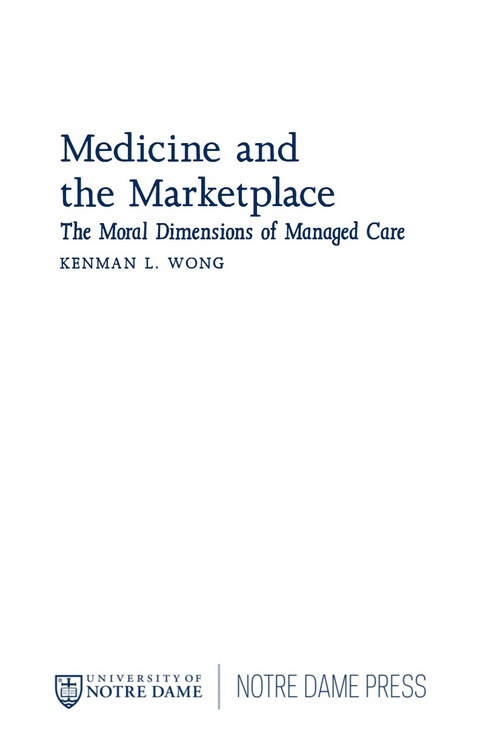 Cover image for book Medicine and the Marketplace