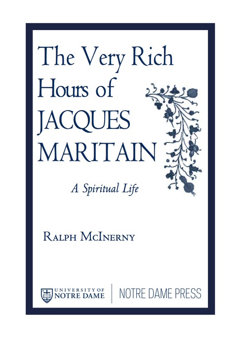 Cover image for book The Very Rich Hours of Jacques Maritain