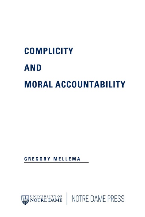 Cover image for book Complicity and Moral Accountability