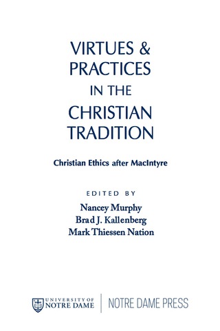 Virtues and Practices in the Christian Tradition
