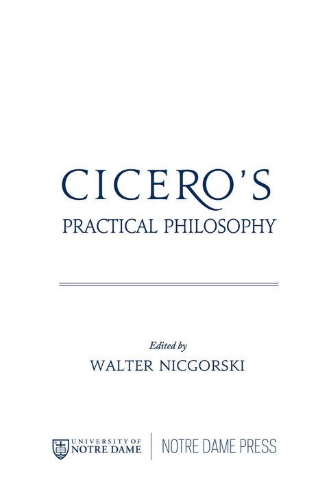 Cover image for book Cicero’s Practical Philosophy