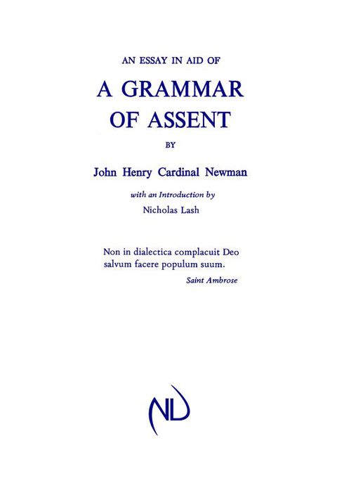 Cover image for book Essay in Aid of A Grammar of Assent, An